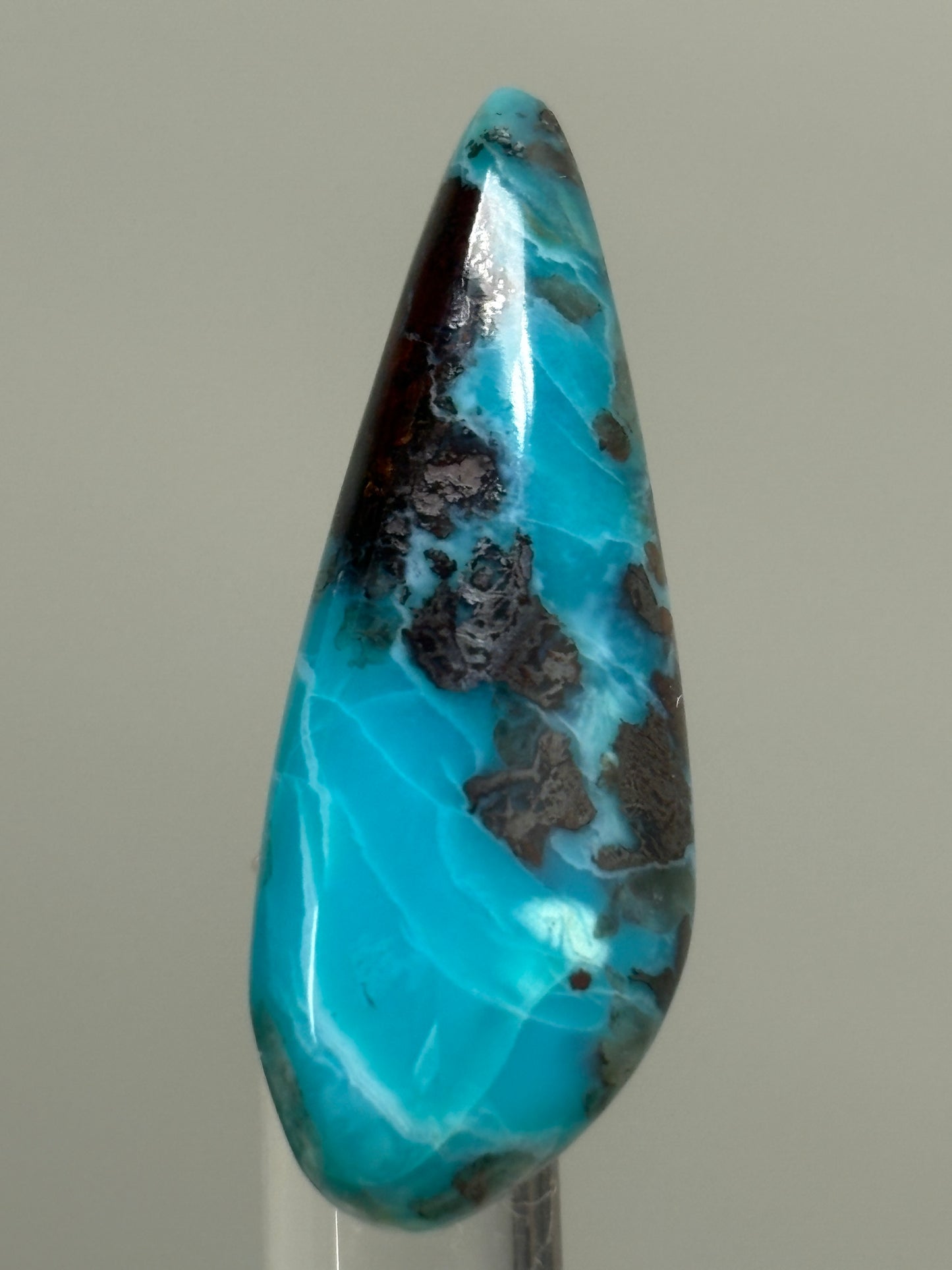 Gem silica and cuprite cabochon