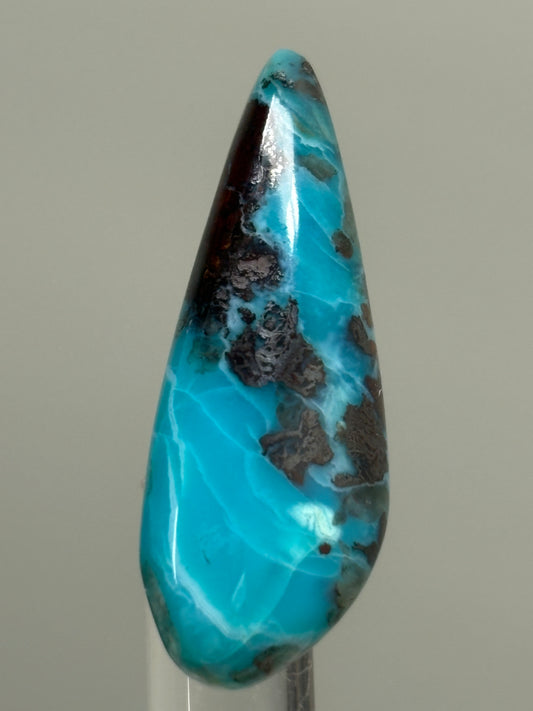 Gem silica and cuprite cabochon
