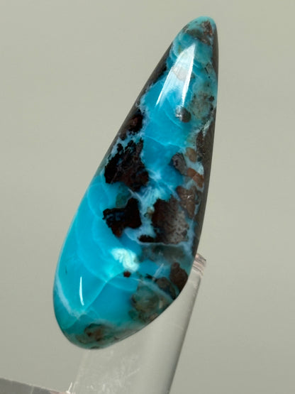 Gem silica and cuprite cabochon