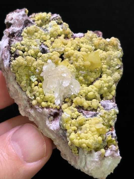 Wulfenite with Mimetite and Calcite