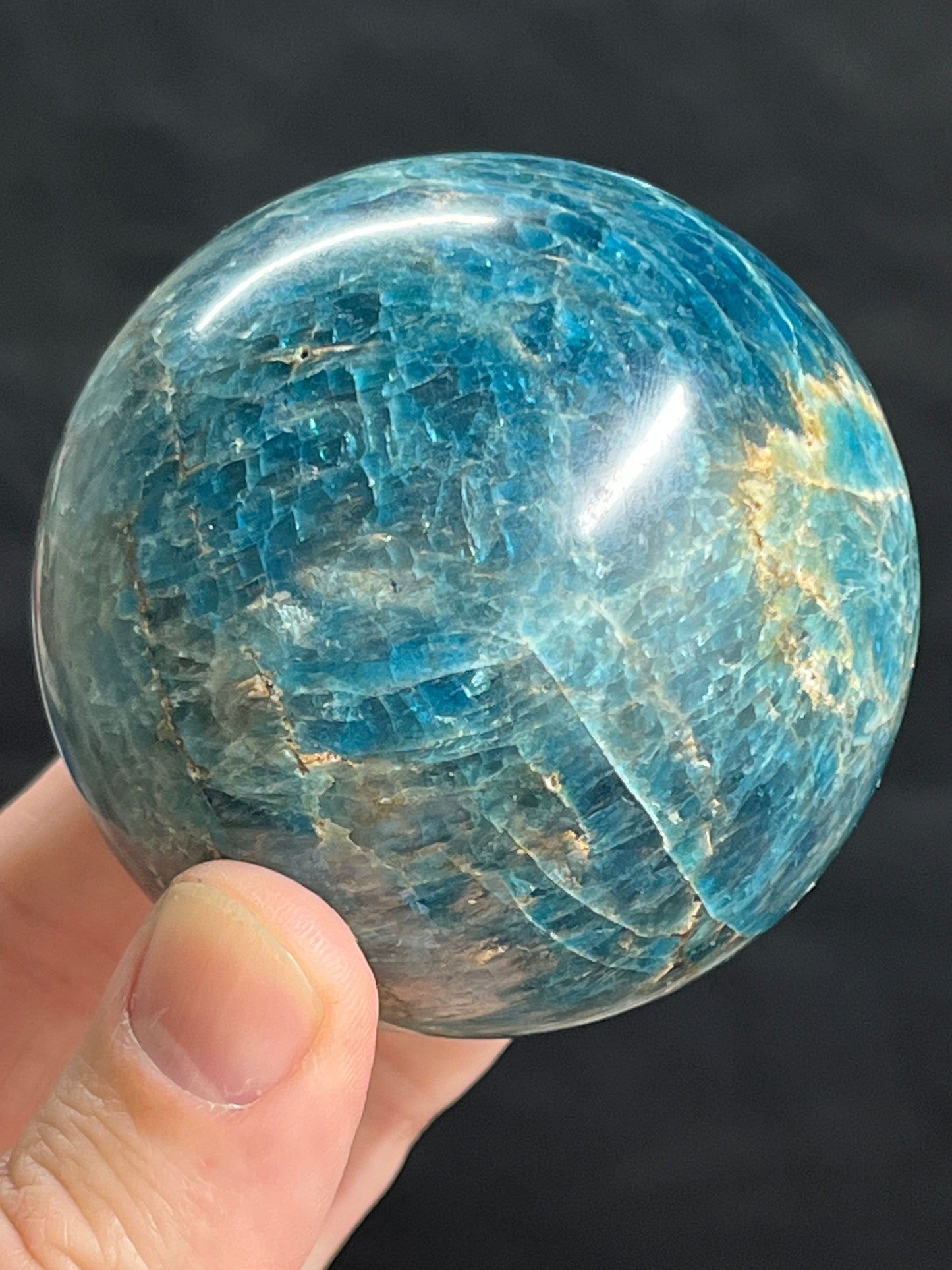 Blue Apatite sphere