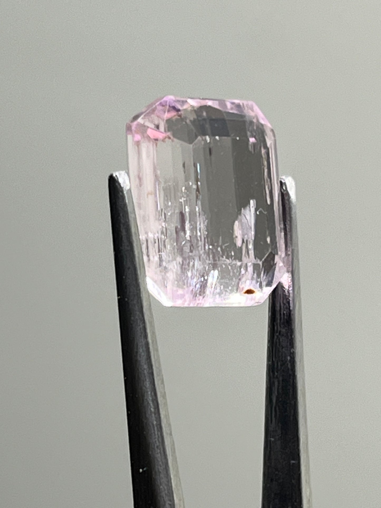 Kunzite gemstone(emerald cut)