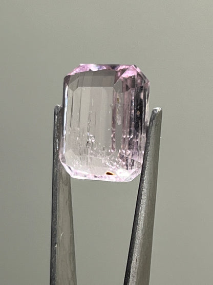 Kunzite gemstone(emerald cut)