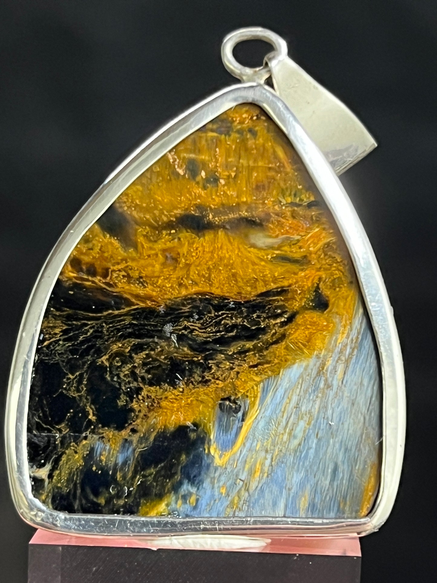 Pietersite pendant in 925 silver setting