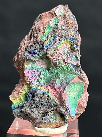 Iridescent hematite on goethite