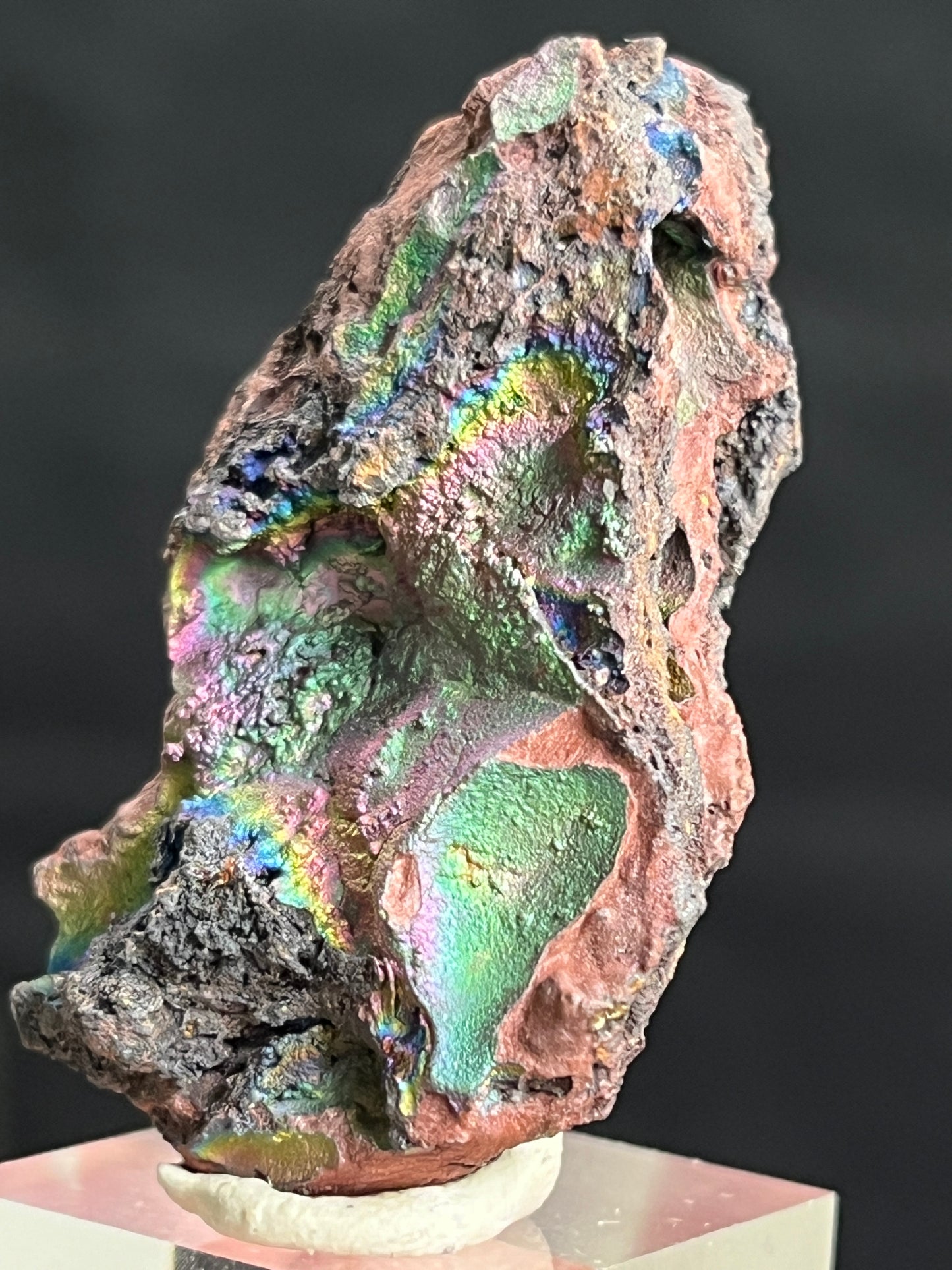 Iridescent hematite on goethite