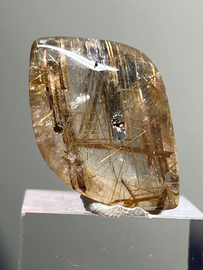 Rutile in Quartz cabochon