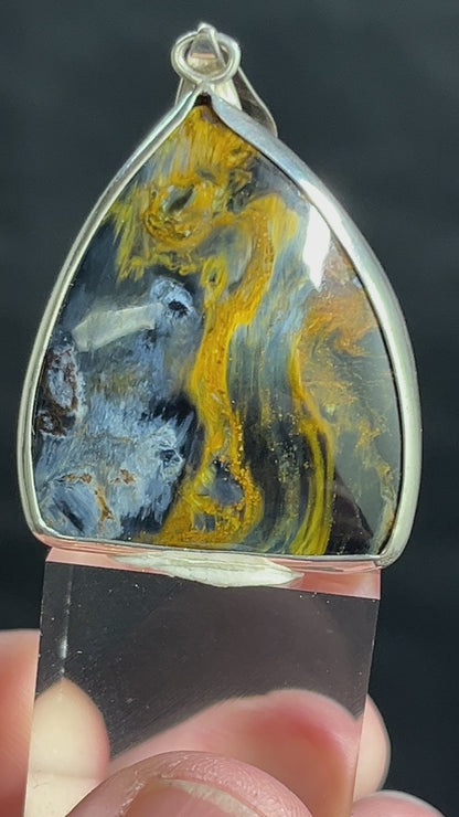 Pietersite pendant in 925 silver setting