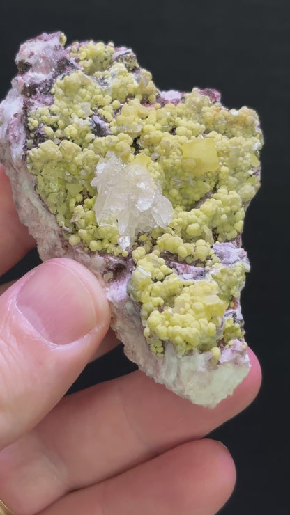 Wulfenite with Mimetite and Calcite