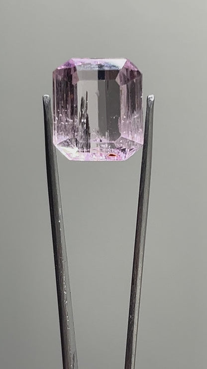 Kunzite gemstone(emerald cut)